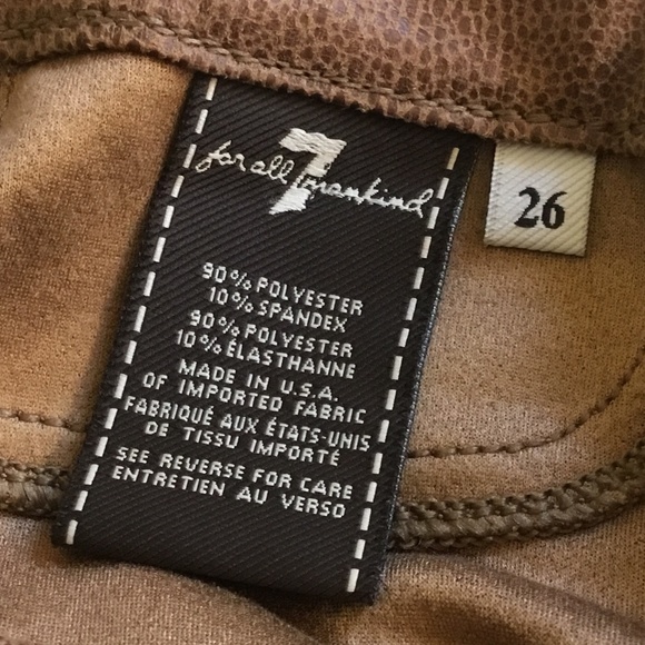 7 For All Mankind The Knee Seam Skinny Stretch Cognac Crackle Jean - Picture 11 of 15